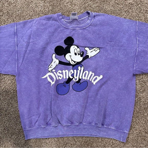 vintage disneyland purple crewneck featuring mickey mouse - Picture 1 of 4